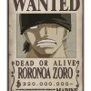 Αφίσα One Piece - Wanted Zoro