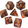 Lustrous Gold/Silver Mini Polyhedral 7-Die Set